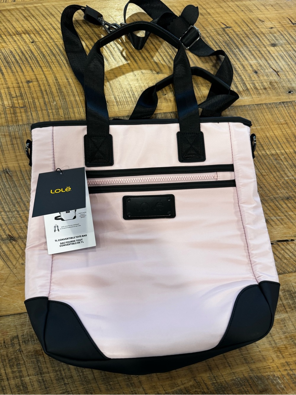 NEW Lole Mini Lily Women’s Convertible Tote Bag - Blush Pink